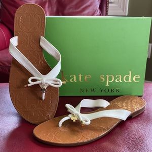 Kate Spade Tan with White Flip Flops